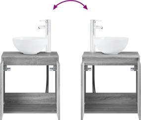 vidaXL Σετ Επίπλων Μπάνιου 4 pcs Γκρι Sonoma
