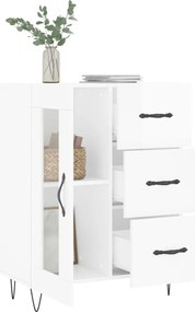 vidaXL Ντουλάπι Γυαλιστερό Λευκό 69,5x34x90 εκ. Επεξεργασμένο Ξύλο