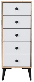 Συρταριέρα AMARI Δρυς/Λευκό Μοριοσανίδα 43x43x114cm - 14870048