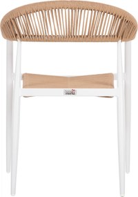ΠΟΛΥΘΡΟΝΑ ΑΛΟΥΜΙΝΙΟΥ GRET HM5854.01 ΛΕΥΚΗ PE RATTAN ΜΠΕΖ 56x55,5x78Υεκ.