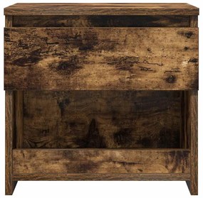 vidaXL Κομοδίνα 2 τεμ. Καπνιστή Δρυς 40x30x39 εκ. από Επεξεργ. Ξύλο