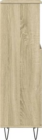 vidaXL Ντουλάπι Μπάνιου Sonoma Δρυς 30x30x100 εκ. Επεξεργασμένο Ξύλο