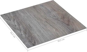 vidaXL Πλάκες Δαπέδου Ανοιχτό καφέ 5,11 τ.μ. 55 τεμ. PVC