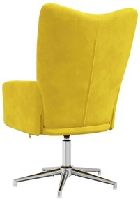 vidaXL Πολυθρόνα Relax Κίτρινο Μουσταρδί Βελούδινη
