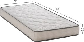 ΣΤΡΩΜΑ DREAMTOPIA ΣΕΙΡΑ RELIEF HM653.90 BONNELL SPRING 90x190x20Y εκ.
