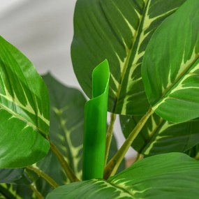 Τεχνητό δέντρο 95 cm, τεχνητό φυτό με 33 φύλλα, γλάστρα για σαλόνι