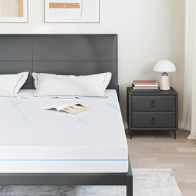 vidaXL Στρώματα Λευκό 180 x 200 cm 100% ύφασμα πολυεστέρα με τζακάρ
