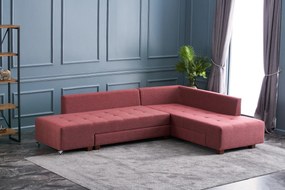Corner Sofa-Bed Manama Corner Sofa Bed Right - Claret Red Claret Red