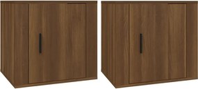 vidaXL Κομοδίνα 2 τεμ. Καφέ Δρυς 50x39x47 εκ.
