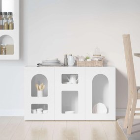 vidaXL Πλαϊνό γραφείο Υψηλής γυαλάδας λευκό 100 x 35 x 59 εκ