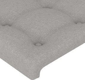 vidaXL Κεφαλάρι Ανοιχτό Γκρι 100x5x118/128 εκ. Ύφασμα