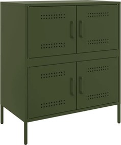 vidaXL Ντουλάπι Πράσινο Λαδί 68x39x79 εκ. από Ατσάλι