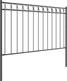vidaXL Στοιχείο Φράχτη Γκρι 170 x 130 εκ. Ατσάλι