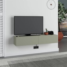 Megapap Έπιπλο Τηλεόρασης Επιτοίχιο Francy Ash Green 135x31,7x25εκ.