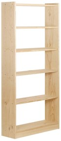 Βιβλιοπωλείο Astigarraga Gala Φυσικό Τζίντζερ 184 x 80 x 25 cm 6 Ράφια