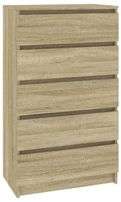 Συρταριέρα Sonoma Δρυς 60x36x103 εκ. από Επεξεργασμένο Ξύλο - Καφέ
