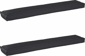 vidaXL Σετ Μαξιλαριών Πάγου 2 pcs Μαύρο 200 x 40 x 8 εκ.