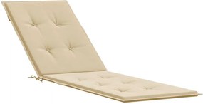 vidaXL Μαξιλάρι Σεζλόνγκ Μπεζ (75+105) x 50 x 4 εκ.