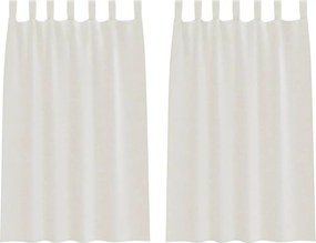 vidaXL Κουρτίνα βυσσινί 2 pcs Κρεμ 175 x 140 εκ. Πολυεστέρας