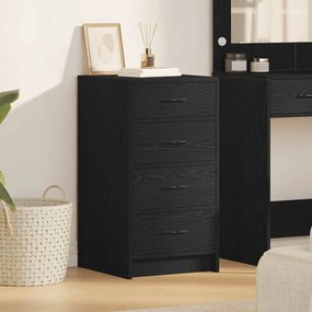 vidaXL Πλαϊνό γραφείο Μαύρη δρυς 40 x 41 x 75 εκ Επεξεργασμένο ξύλο