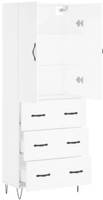 vidaXL Ντουλάπι Λευκό 69,5x34x180 εκ. από Επεξεργασμένο Ξύλο