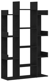 vidaXL Βιβλιοθήκη Μαύρης Δρυς 86x25,5x140 εκ από Επεξεργασμένο Ξύλο