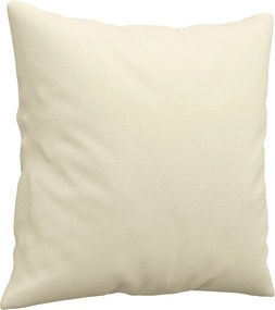 vidaXL Πολυθρόνες Σετ 3 Τεμαχίων Κρεμ Συνθετικό Δέρμα με Μαξιλάρια