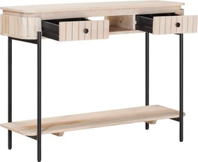 vidaXL Χειροποίητο Τραπέζι Πλευρικό Λευκό 100 x 30 x 76 εκ.