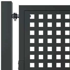 vidaXL Πόρτα Κήπου Ανθρακί 100x200 εκ. Ατσάλι