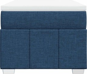 vidaXL Κρεβάτι Boxspring με Στρώμα Μπλε 100 x 200 εκ. Υφασμάτινο