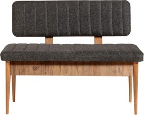 Αναπαυτικό Διθέσιο Κάθισμα Πεύκο Atlantic / Ανθρακί VINA 110x40x85