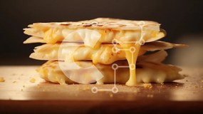 Intra Συλλεκτικό Ξύλινο Παζλ Plywood  4mm - Quesadillas με λιωμένο τυρί Σε Ξύλινο Κουτί - Διαστάσεις: 10x10 cm – 25 κομμάτια