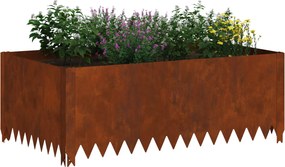 vidaXL Περίγραμμα γκαζόν 100 x 60 x 35 cm Ατσάλι Σκ rusty