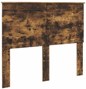 vidaXL Κεφαλάρι με κεφαλάρι Καπνιστό Δρύς 135 cm Επεξεργασμένο ξύλο