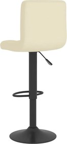 vidaXL Σκαμπό Μπαρ 2 τεμ. Κρεμ Υφασμάτινα