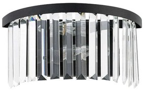 Φωτιστικό Τοίχου-Απλίκα Cristal 7633 32x15x16cm 2xE14 Black-Clear Nowodvorski