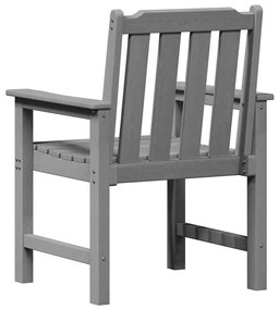 vidaXL Καρέκλα φαγητού κήπου 6 pcs Ανοιχτό γκρι 65.5 x 55.5 x 88cm