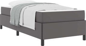 vidaXL Σκελετός Κρεβατιού με στρώμα Γκρι 100 x 200 cm ύφασμα
