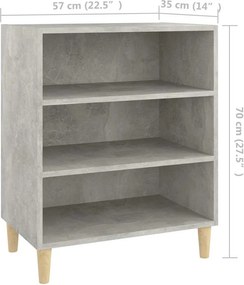 vidaXL Ντουλάπι Γκρι Σκυροδέματος 57x35x70 εκ. Επεξεργασμένο Ξύλο