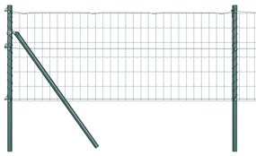 vidaXL Euro Fence με 13 Πόλους 0.4x25 μ Γαλβανισμένος Χάλυβας Πράσινος