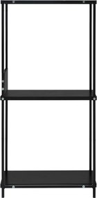 vidaXL Ραφιέρα Ίσια Μικρή Μαύρη 33,5x39,6x79,7 εκ. Επεξ. Ξύλο