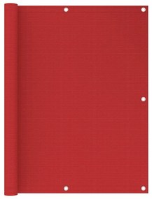 Διαχωριστικό Βεράντας Κόκκινο 120 x 500 εκ. από HDPE