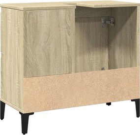 vidaXL Ντουλάπι Μπάνιου Sonoma Δρυς 65x33x60 εκ. Επεξεργασμένο Ξύλο