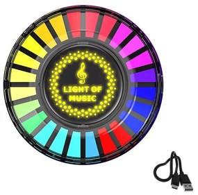 LED RGB Εσωτερικού Φωτισμού Αυτοκινήτου με Αναπαραγωγή στο Ρυθμό της Μουσικής και Αρωματικό HW-0078