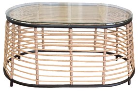 LOOM COFFEE TABLE ΦΥΣΙΚΟ 95x55xH45cm - Πολυπροπυλένιο - 22-0052