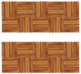 vidaXL Πλακάκια Deck Κάθετο Σχέδιο Σετ 20 τεμ. 30 x 30 εκ. από Ξύλο Ακακίας