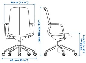 LÅNGFJÄLL περιστρεφόμενη καρέκλα 591.780.77