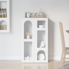 vidaXL Πλαϊνό γραφείο Λευκό 59 x 35 x 100,5 εκ Επεξεργασμένο ξύλο