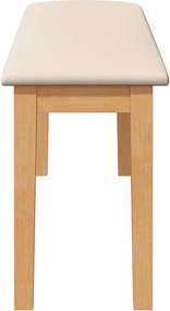 Πάγκος vidaXL 110 cm μασίφ ξύλο καουτσούκ