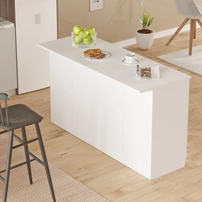 Τραπέζι Κουζίνας Λευκό IGUL 160x60x90